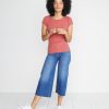 Lila Rib Scoopneck in Brick - Image 4