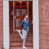 Mia Sport Legging in Heather Grey - Image 5