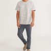Logan Textured Tee in Blue Multi Stripe - Image 8