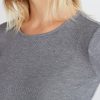 Longsleeve Lila Rib Crew in Heather Grey - Image 3