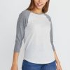 Lightweight Baseball Raglan in Light Grey / Ash Heather - Image 5