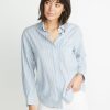 Madison Boyfriend Button Down in Menswear Stripe - Image 2