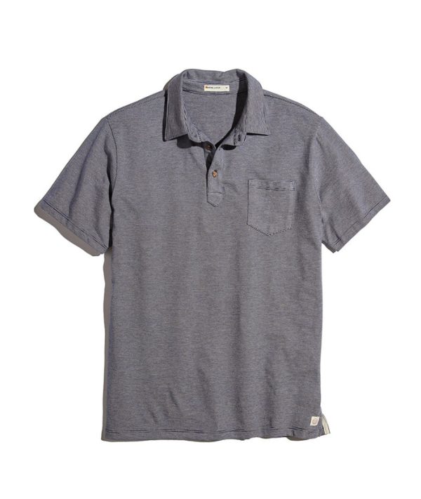 Malcolm Polo in Navy/White Stripe
