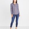 Meadow Button Down in Blue Plaid - Image 4