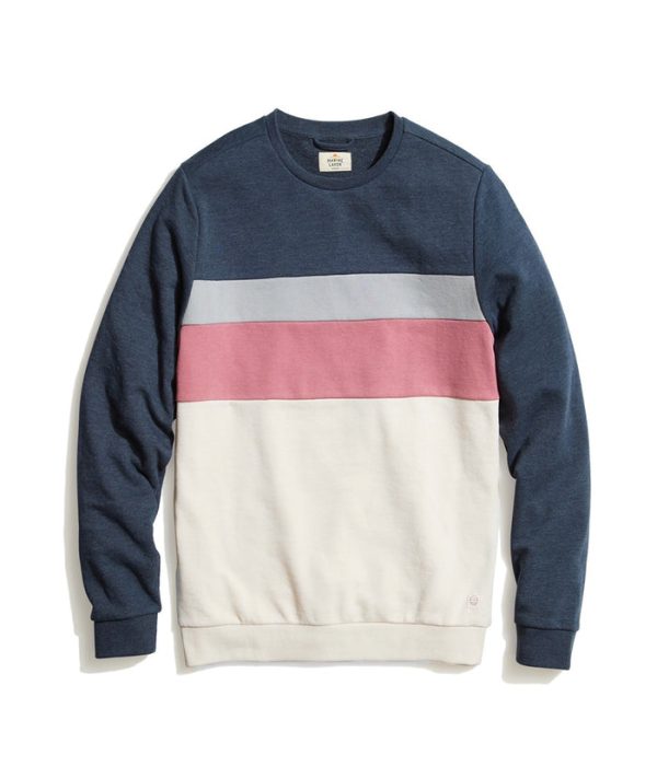 Jordan Sweatshirt in Navy/Natural Colorblock