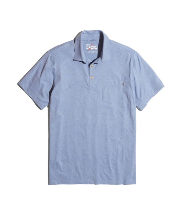 Palmer Sport Polo in Blue Heather