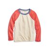 Mini Double Knit Baseball Raglan in Baked Apple - Image 2