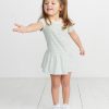 Mini T-Shirt Dress in Green Stripe - Image 3