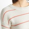 Nina Crewneck Sweater in Oatmeal Heather/Coral Gold - Image 6