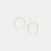 Kris Nations Octagon Pull Through Hoop Earrings - Image 2