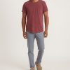 Saddle Hem Pocket Tee in Oxblood Red - Image 5