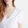 Slub V Neck in Palm Print - Image 2