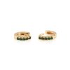 Kris Nations Pave Huggie Hoop Earrings in Emerald/Gold - Image 2