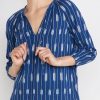 Penny Blouse in Blue Ikat - Image 2
