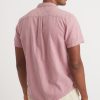 Short Sleeve Selvage Cotton Shirt in Dusty Pink - Image 5