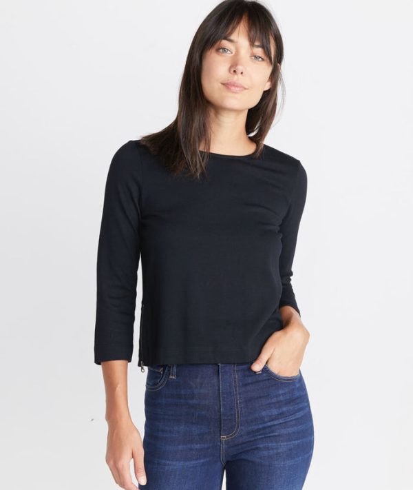 Polly Cropped Tunic in Graphite