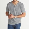 Shortsleeve Henley in Flax Grey - Image 5