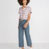 Presley Button Down in Rosewood Plaid - Image 5
