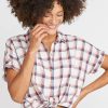Presley Button Down in Rosewood Plaid - Image 4