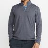 Huntley Sport Quarter Zip in Heather Grey - Image 2