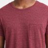 Saddle Pocket Tee in Tawny Port/Black Stripe - Image 3
