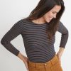 Rib Crew in Navy Blazer/Cashew - Image 3