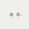 Kris Nations Round Pave Stud Earrings - Image 2