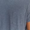 Saddle Pocket Tee in Blue/Black Stripe - Image 4
