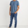 Saddle Pocket Tee in Bering Sea/Black Stripe - Image 3