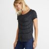 Boyfriend Saddle Tee in Black Stripe - Image 3
