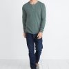 Lightweight Henley in Dusty Olive - Image 3