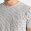 Saddle Pocket Tee in Natural/Black Stripe - Image 4