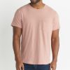 Saddle Pocket Tee in Pink/White Stripe - Image 2