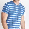 Saddle Pocket Tee in Indigo Stripe - Image 4