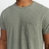 Saddle Pocket Tee in Thyme/White Stripe - Image 4