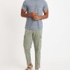 Re-Spun Saddle Hem Pocket Tee in Heather Blue Neps - Image 4