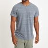 Re-Spun Saddle Hem Pocket Tee in Heather Blue Neps - Image 7