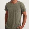 Saddle Hem Pocket Tee in Dusty Olive - Image 2