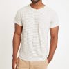 Saddle Hem Pocket Tee in Natural/Black Stripe - Image 2