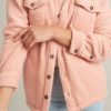 Eden Sherpa Overshirt in Coral Cloud - Image 4
