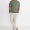 Short Sleeve Henley in Faded Thyme - Image 3
