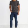 Short Sleeve Henley in Faded Black - Image 3