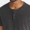 Short Sleeve Henley in Faded Black - Image 4