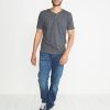 Shortsleeve Henley in Charcoal - Image 5