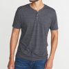 Shortsleeve Henley in Charcoal - Image 2