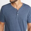 Shortsleeve Henley in Dark Denim - Image 3