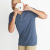 Shortsleeve Henley in Dark Denim - Image 5