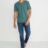 Shortsleeve Henley in Forest Green - Image 4