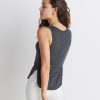 Side Tulip Tank in Black/White Stripe - Image 5