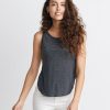 Side Tulip Tank in Black/White Stripe - Image 2